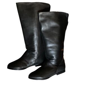 Womens Venezia Black leather riding boots size 9WW